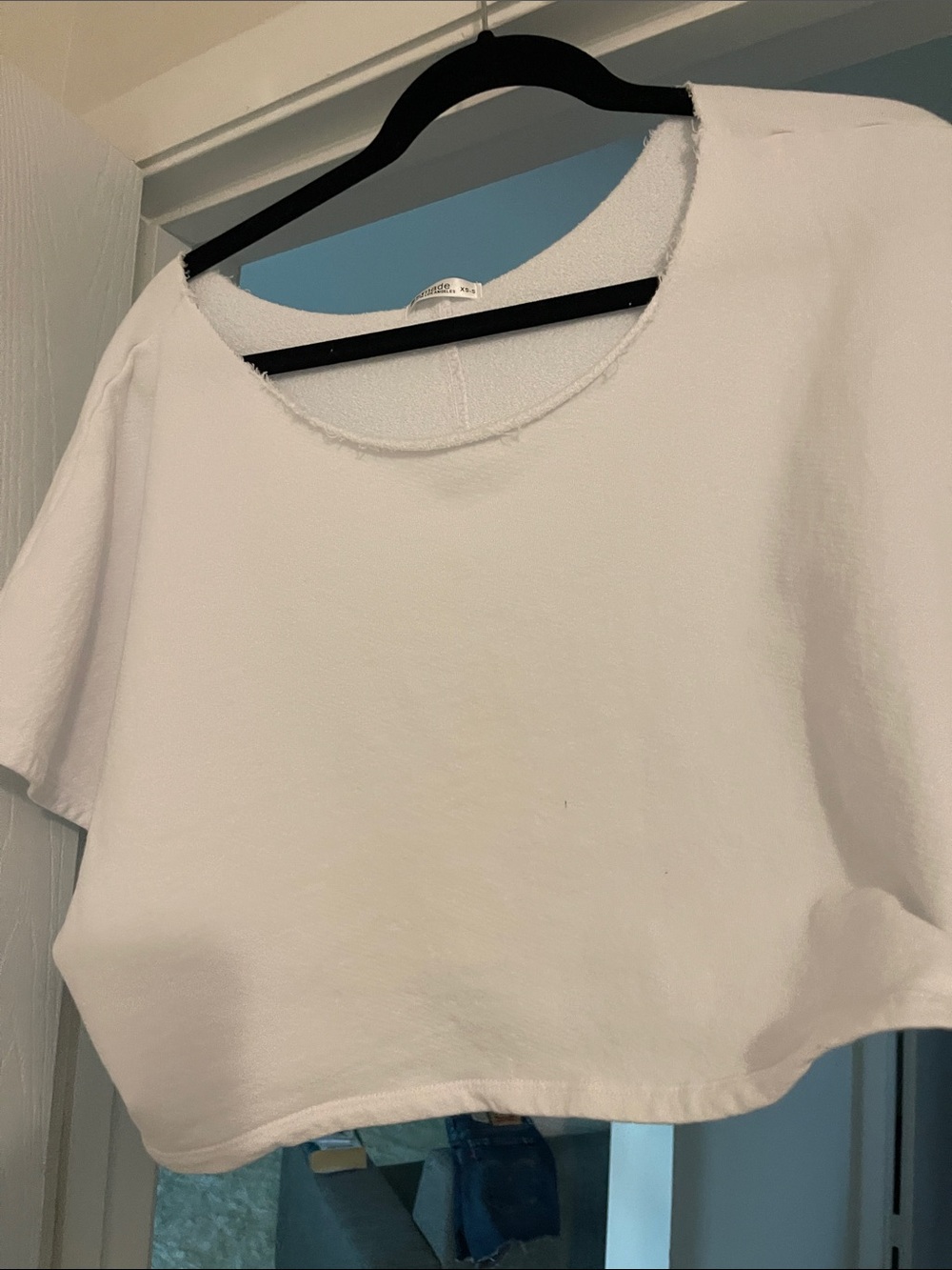 LAmade White Cropped Scoop Neck Tee